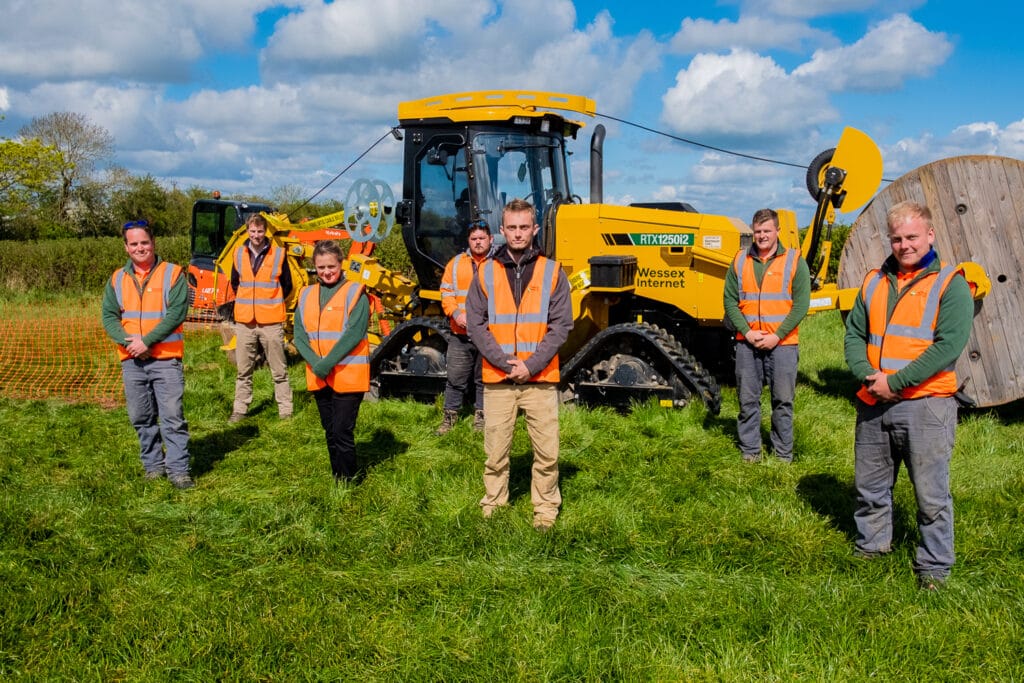 Wessex Internet engineers with a moleplough